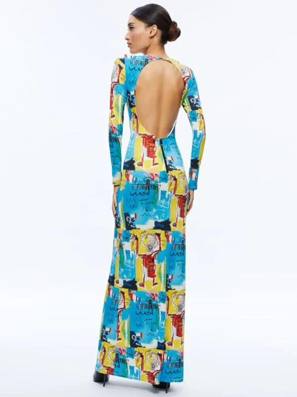 Dresses Women Alice Olivia AO X BASQUIAT DELORA MAXI DRESS Untitled