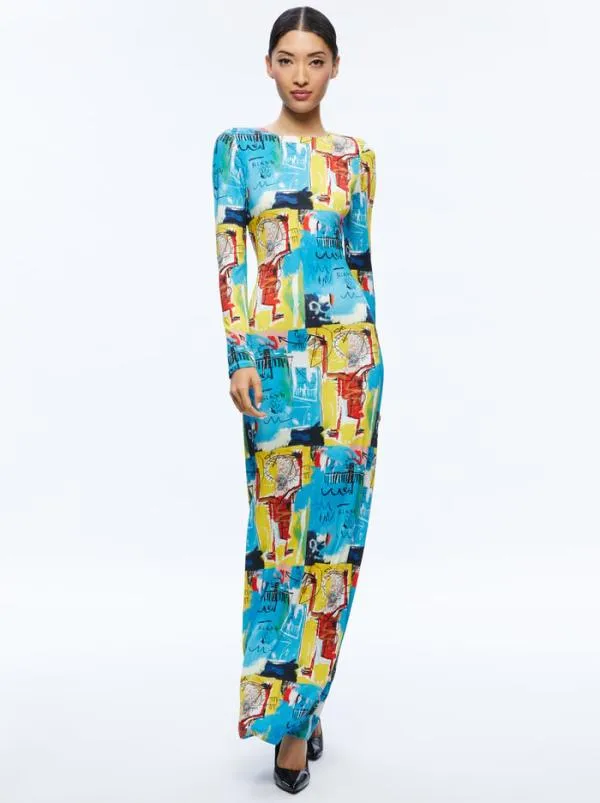 Dresses Women Alice Olivia AO X BASQUIAT DELORA MAXI DRESS Untitled