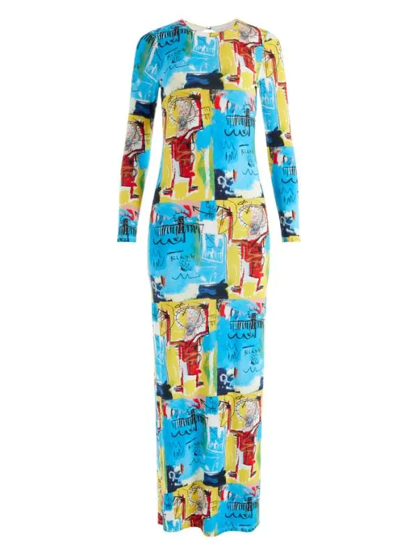 Dresses Women Alice Olivia AO X BASQUIAT DELORA MAXI DRESS Untitled