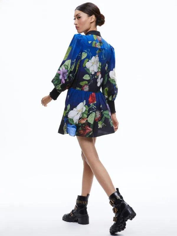Dresses Women Alice Olivia BERTHA BLOUSON SLEEVE MINI DRESS Lunch Date