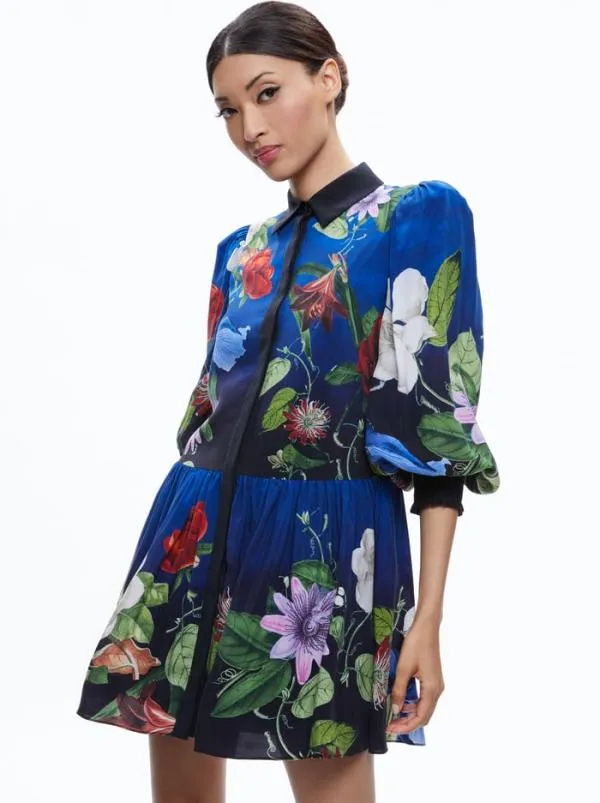 Dresses Women Alice Olivia BERTHA BLOUSON SLEEVE MINI DRESS Lunch Date
