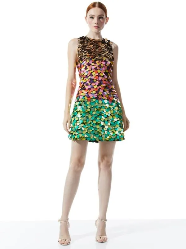 Dresses Women Alice Olivia CLYDE EMBELLISHED SHIFT DRESS Multi