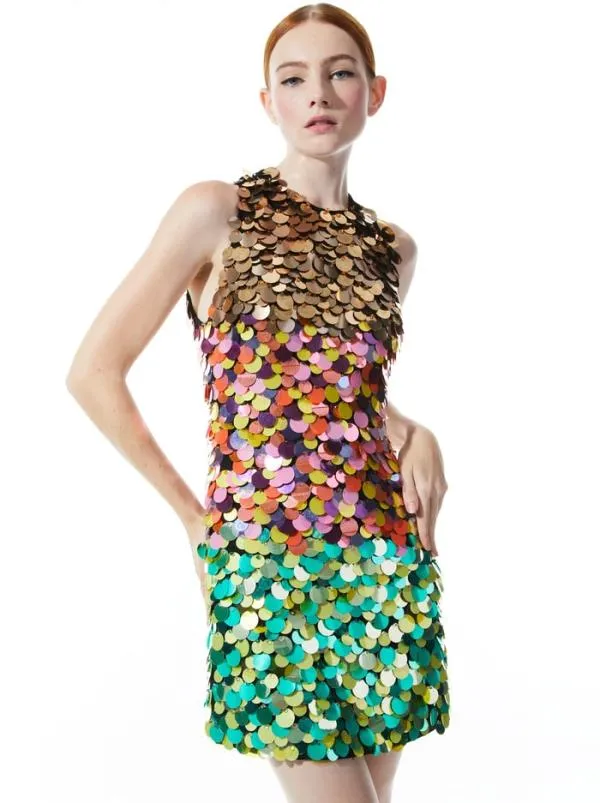 Dresses Women Alice Olivia CLYDE EMBELLISHED SHIFT DRESS Multi