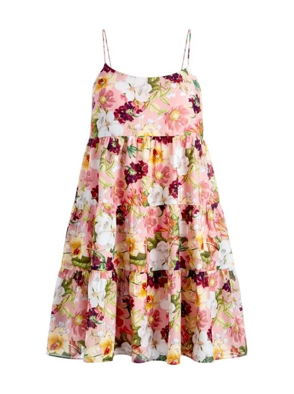 Dresses Women Alice Olivia COLLEEN BABYDOLL MINI DRESS Juniper Floral Rose