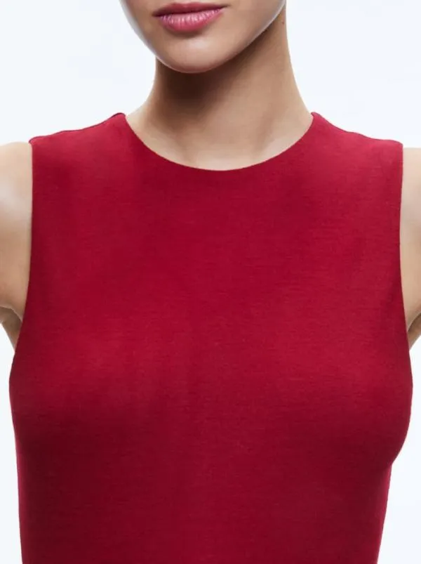 Dresses Women Alice Olivia DELORA SLEEVELESS MAXI DRESS Bordeaux