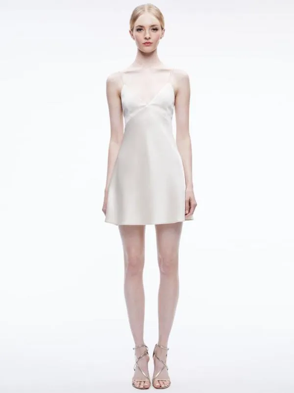 Dresses Women Alice Olivia JULIETTA MINI SLIP DRESS Champagne