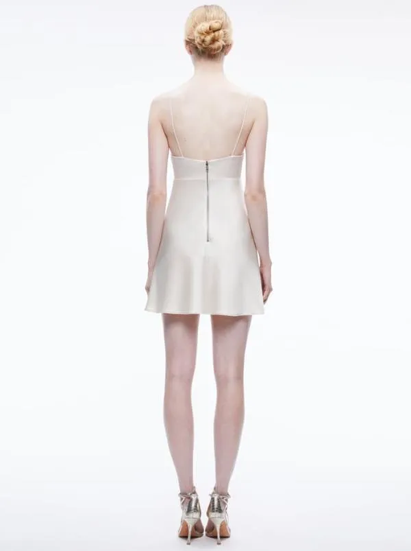 Dresses Women Alice Olivia JULIETTA MINI SLIP DRESS Champagne