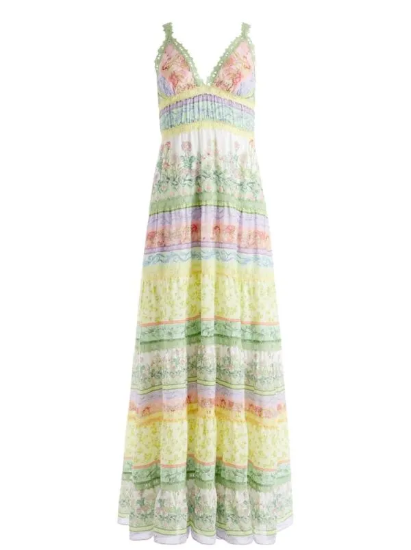 Dresses Women Alice Olivia KAROLINA HALTER MAXI DRESS Floral Fest