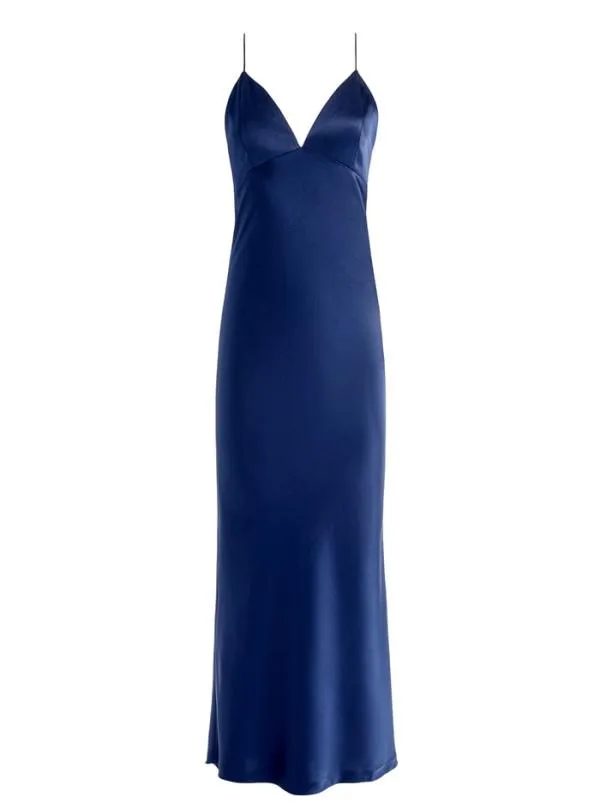 Dresses Women Alice Olivia MONTANA LACE UP BACK MAXI GOWN Azure