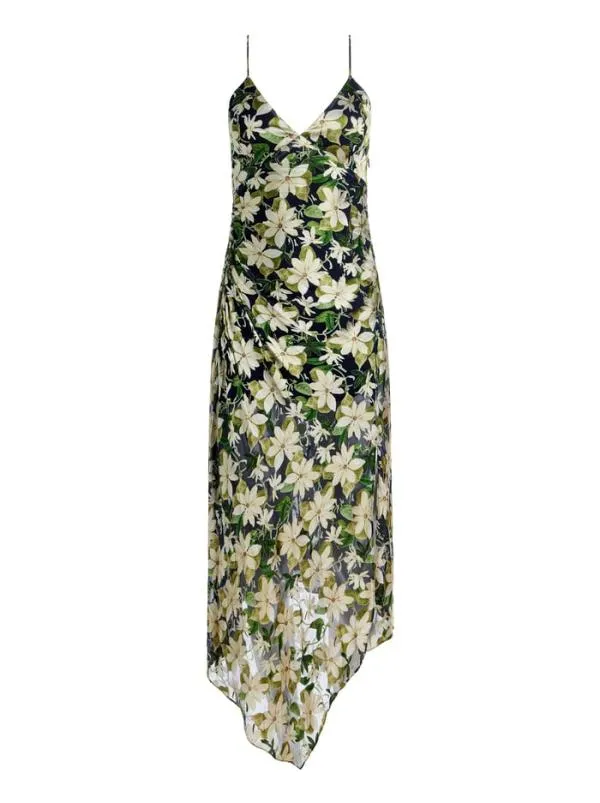 Dresses Women Alice Olivia SHAWNA ASYMMETRICAL SLIP DRES Moonlight Floral