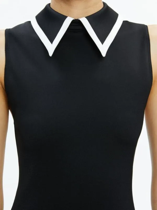 Dresses Women Alice Olivia WYNELL COLLARED MINI DRESS Blackoff White
