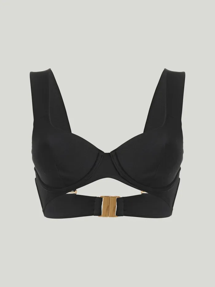 Essentials Demi Bikini Top Black Women Wolford Swimwear