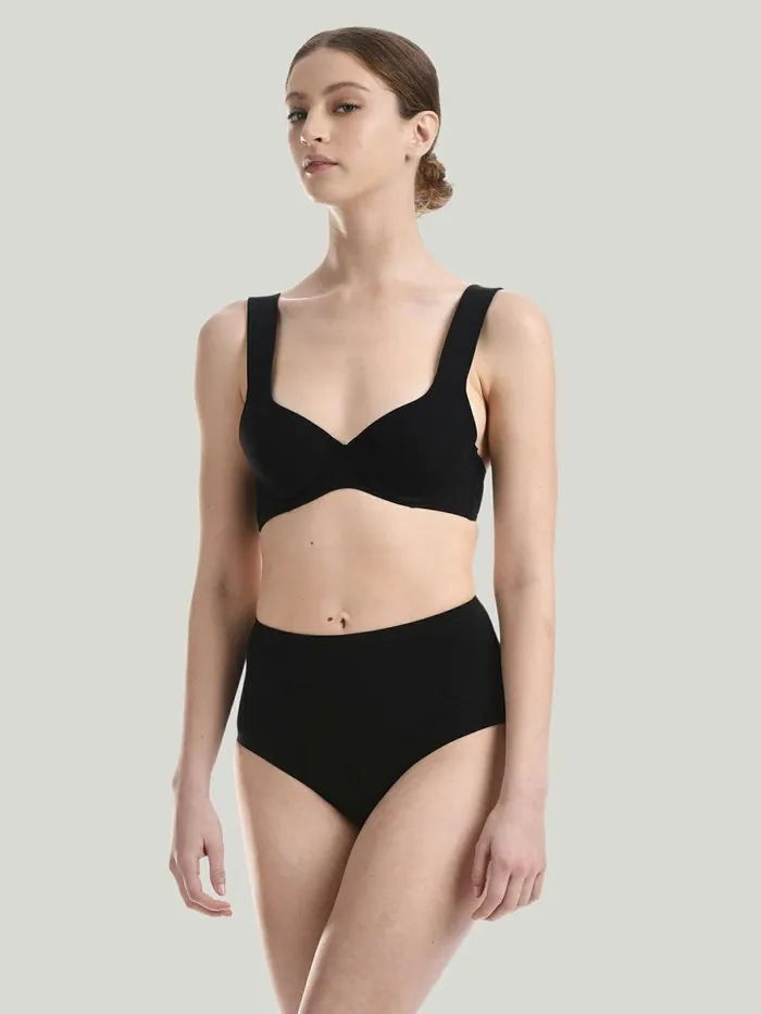 Essentials Demi Bikini Top Black Women Wolford Swimwear