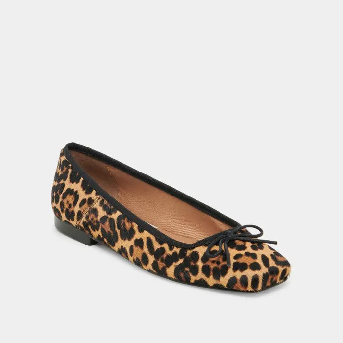 Flats and Loafers Shop Dolce Vita Anisa Ballet Flats Dk Leopard Calf Hair Dk Leopard Calf Hair