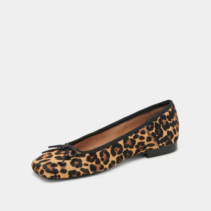 Flats and Loafers Shop Dolce Vita Anisa Ballet Flats Dk Leopard Calf Hair Dk Leopard Calf Hair