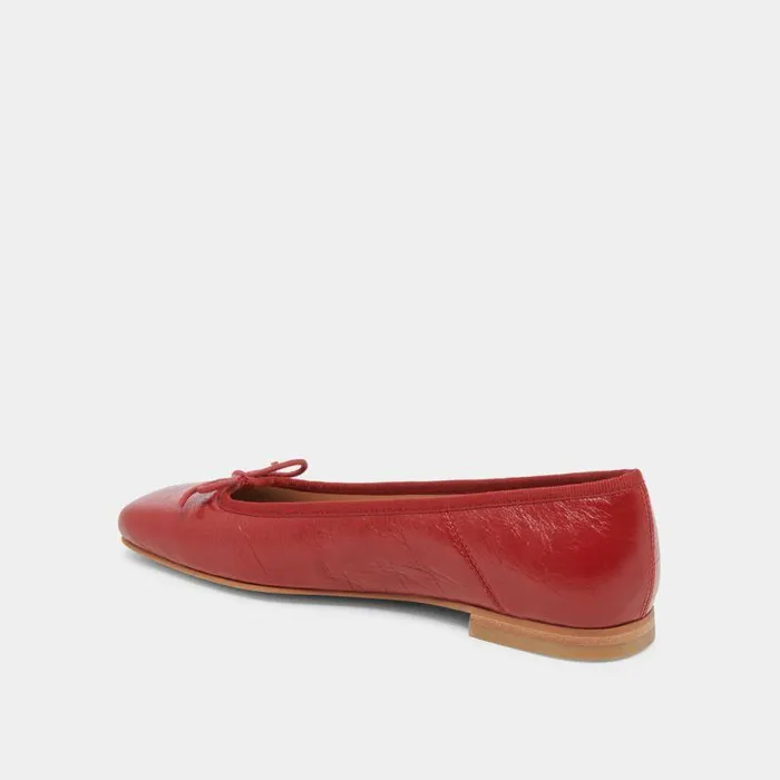 Flats and Loafers Shop Dolce Vita Anisa Ballet Flats Red Crinkle Patent Red Crinkle Patent