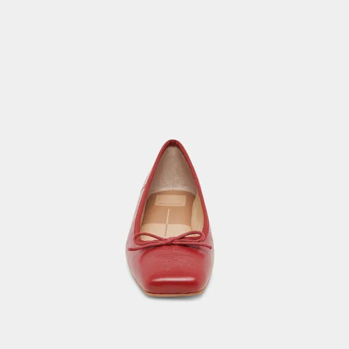 Flats and Loafers Shop Dolce Vita Anisa Ballet Flats Red Crinkle Patent Red Crinkle Patent