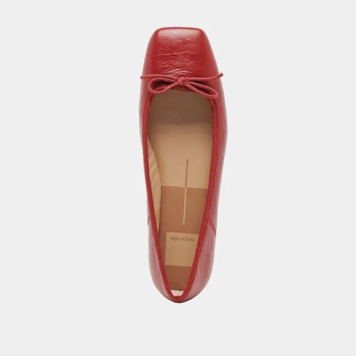 Flats and Loafers Shop Dolce Vita Anisa Ballet Flats Red Crinkle Patent Red Crinkle Patent