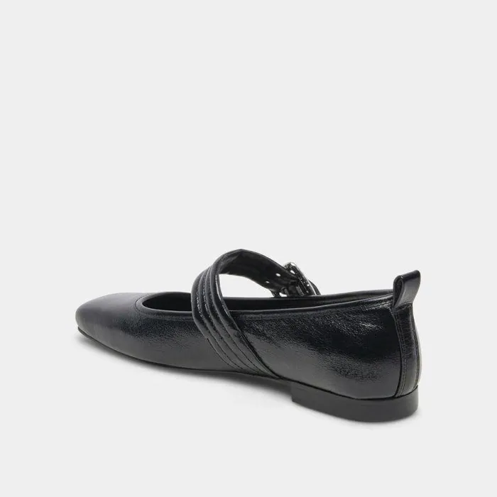 Flats and Loafers Shop Dolce Vita Arora Ballet Flats Midnight Crinkle Patent Designer Ballet Flats Midnight Crinkle Patent