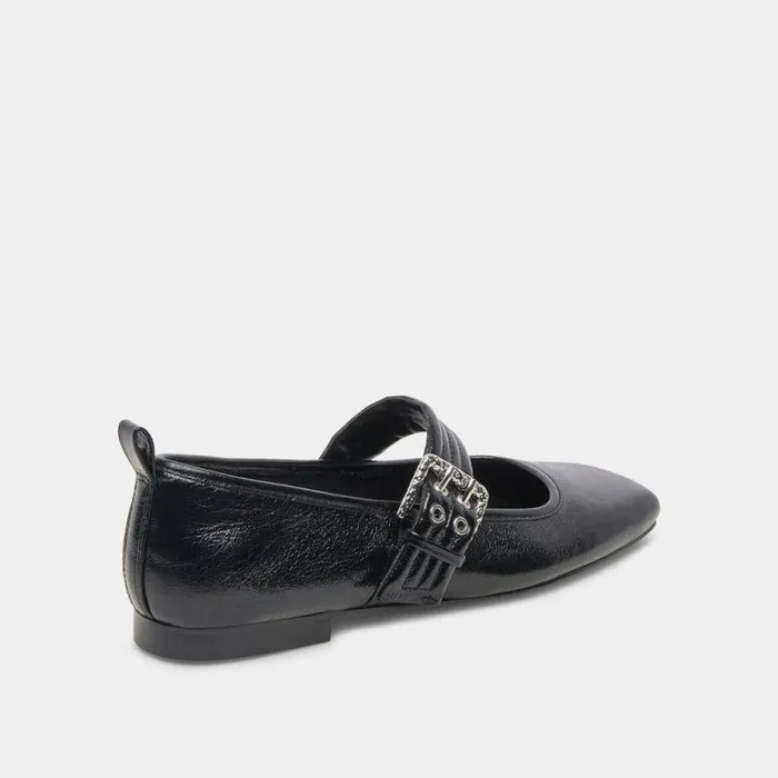 Flats and Loafers Shop Dolce Vita Arora Ballet Flats Midnight Crinkle Patent Designer Ballet Flats Midnight Crinkle Patent