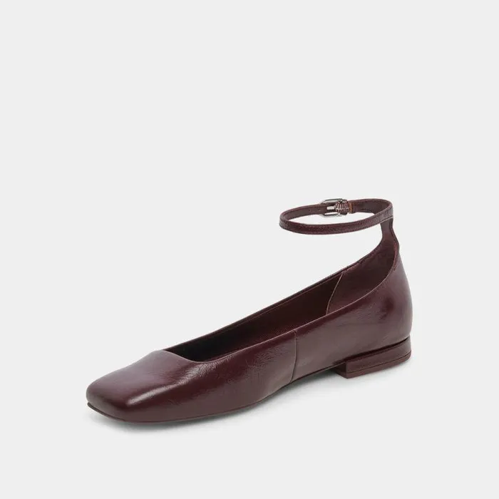 Flats and Loafers Shop Dolce Vita Ashya Ballet Flats Wine Crinkle Patent Wine Crinkle Patent