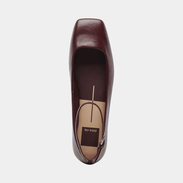 Flats and Loafers Shop Dolce Vita Ashya Ballet Flats Wine Crinkle Patent Wine Crinkle Patent