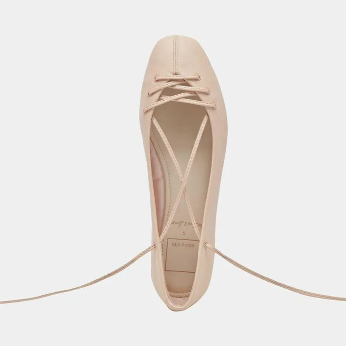 Flats and Loafers Shop Dolce Vita Beate Ballet Flats Light Pink Leather Light Pink Leather