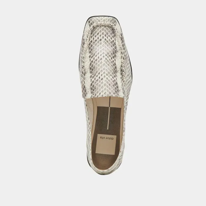 Flats and Loafers Shop Dolce Vita Beny Flats Grey White Snake Embossed Women039s Grey White Flats Grey White Snake Embossed