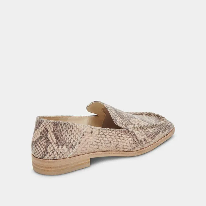 Flats and Loafers Shop Dolce Vita Beny Flats Sand Snake Embossed Sand Snake Embossed