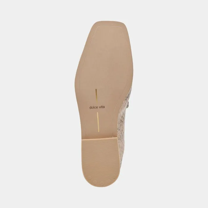 Flats and Loafers Shop Dolce Vita Beny Flats Sand Snake Embossed Sand Snake Embossed