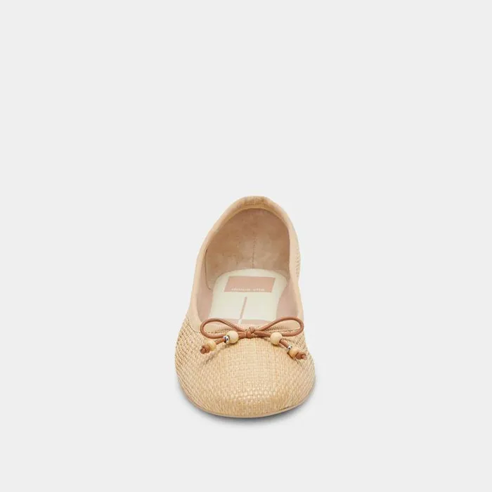 Flats and Loafers Shop Dolce Vita Cacy Ballet Flats Natural Raffia Natural Raffia