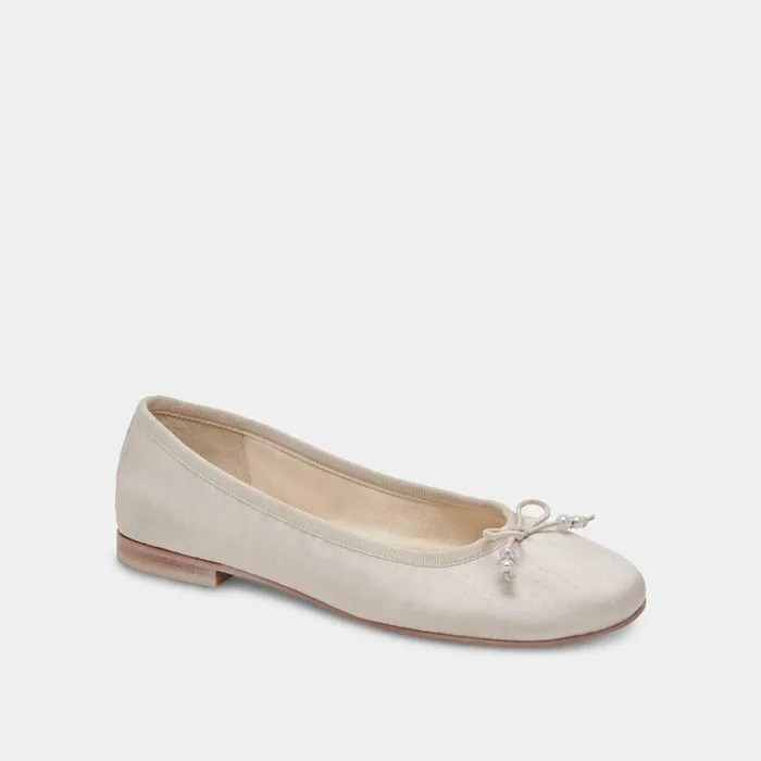 Flats and Loafers Shop Dolce Vita Cacy Pearl Ballet Flats Vanilla Pearls Vanilla Pearls