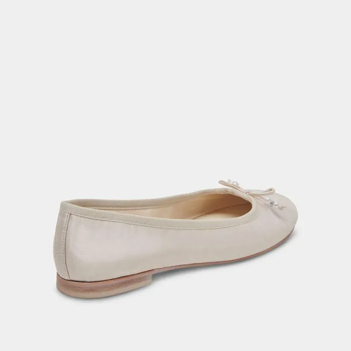 Flats and Loafers Shop Dolce Vita Cacy Pearl Ballet Flats Vanilla Pearls Vanilla Pearls