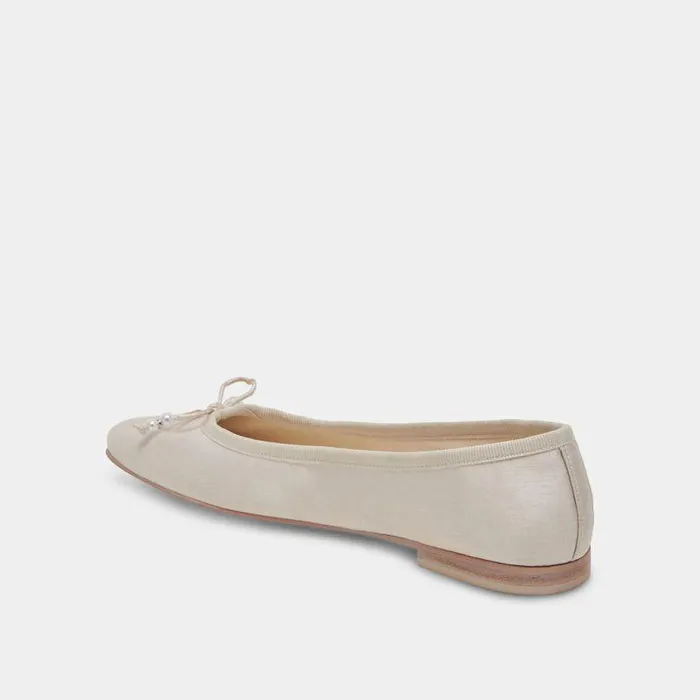 Flats and Loafers Shop Dolce Vita Cacy Pearl Ballet Flats Vanilla Pearls Vanilla Pearls