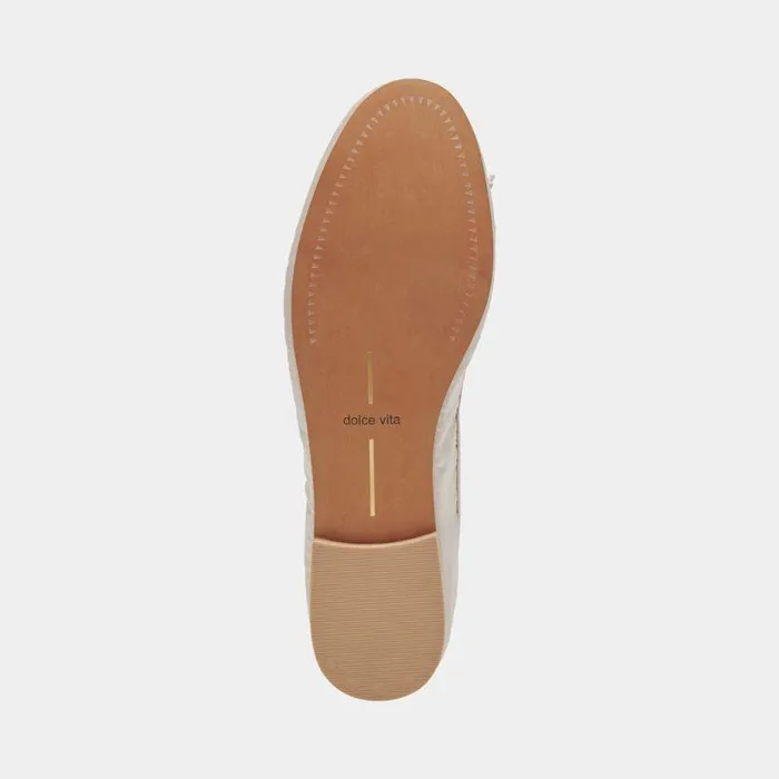 Flats and Loafers Shop Dolce Vita Cacy Pearl Ballet Flats Vanilla Pearls Vanilla Pearls