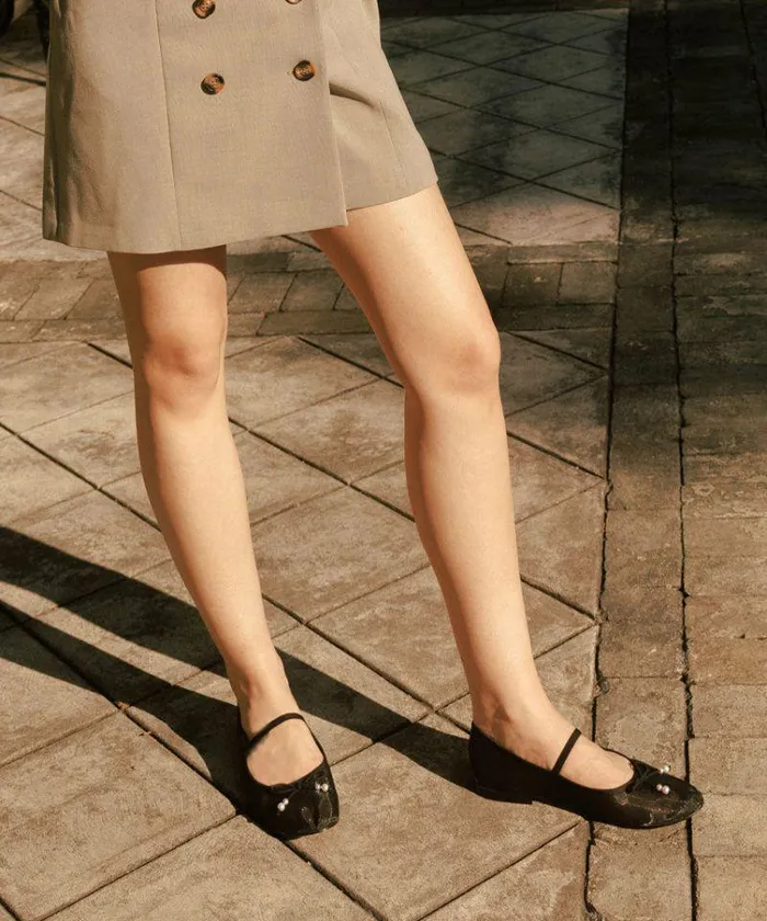 Flats and Loafers Shop Dolce Vita Cadel Ballet Flats Black Pearls Black Pearls