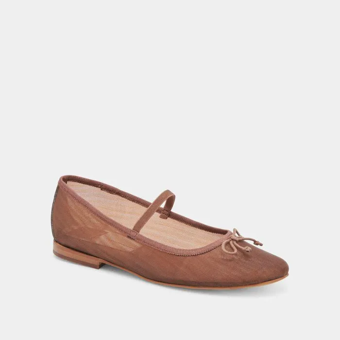 Flats and Loafers Shop Dolce Vita Cadel Ballet Flats Espresso Mesh Espresso Mesh
