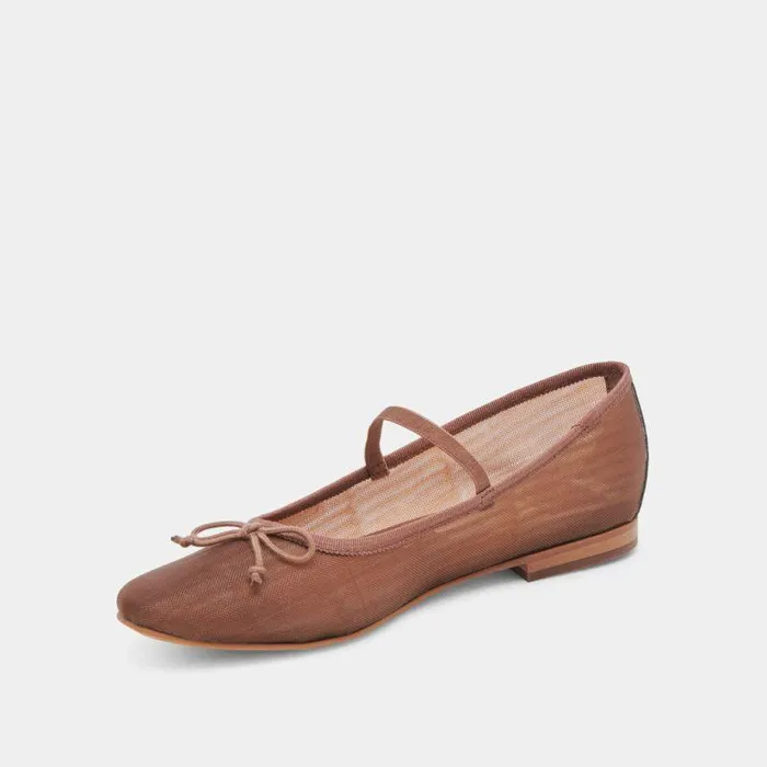 Flats and Loafers Shop Dolce Vita Cadel Ballet Flats Espresso Mesh Espresso Mesh