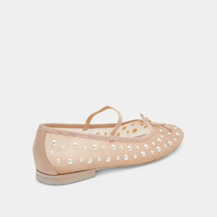 Flats and Loafers Shop Dolce Vita Cadel Pearl Ballet Flats Blush Mesh Blush Mesh