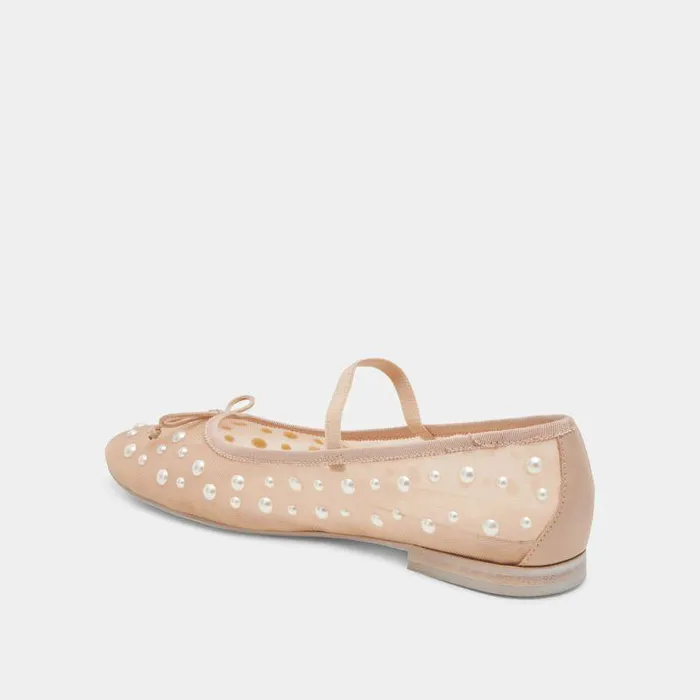 Flats and Loafers Shop Dolce Vita Cadel Pearl Ballet Flats Blush Mesh Blush Mesh