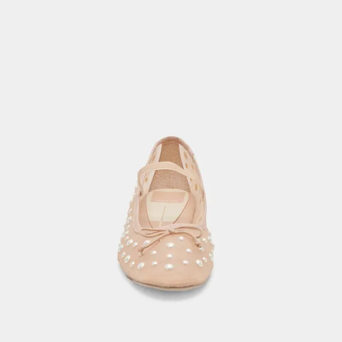 Flats and Loafers Shop Dolce Vita Cadel Pearl Ballet Flats Blush Mesh Blush Mesh