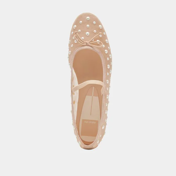 Flats and Loafers Shop Dolce Vita Cadel Pearl Ballet Flats Blush Mesh Blush Mesh
