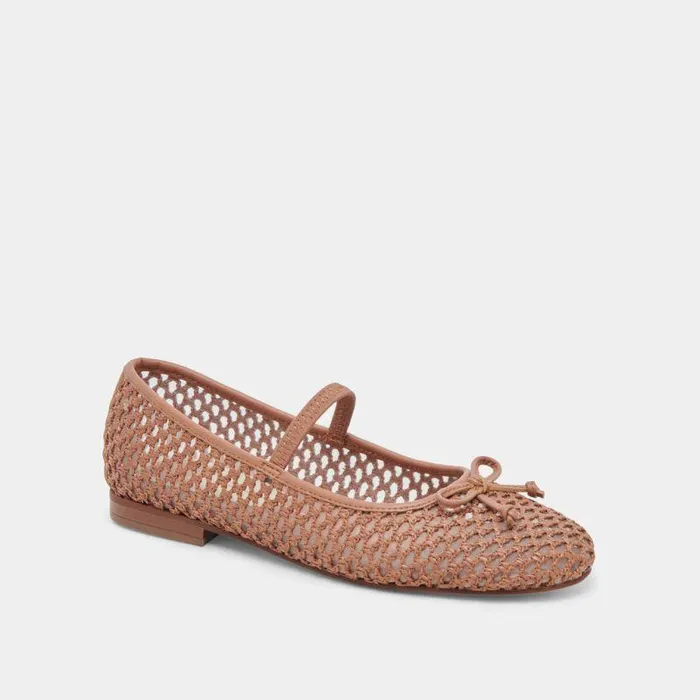 Flats and Loafers Shop Dolce Vita Carin Raffia Ballet Flats Cider Raffia Cider Raffia