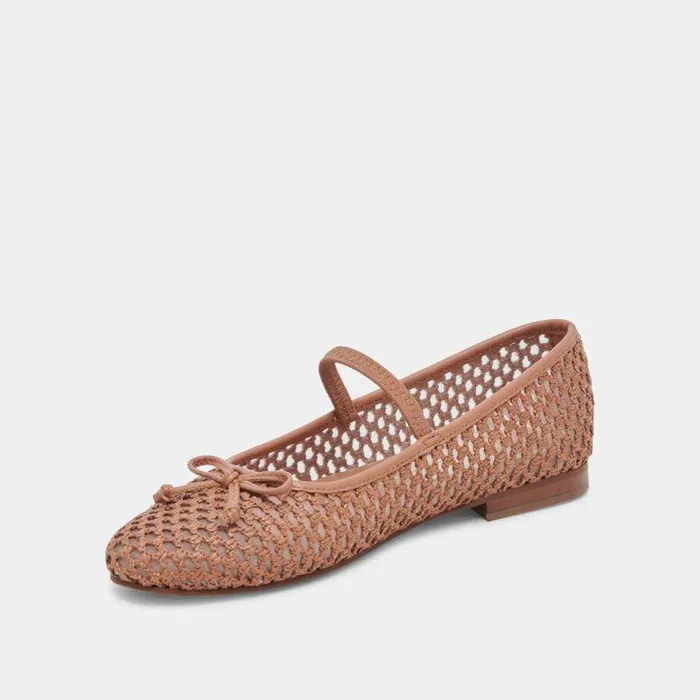 Flats and Loafers Shop Dolce Vita Carin Raffia Ballet Flats Cider Raffia Cider Raffia