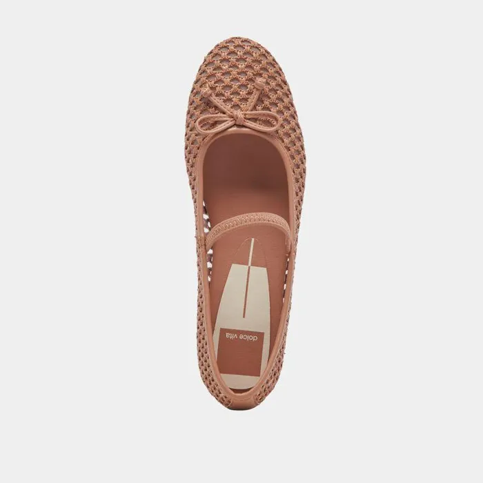 Flats and Loafers Shop Dolce Vita Carin Raffia Ballet Flats Cider Raffia Cider Raffia
