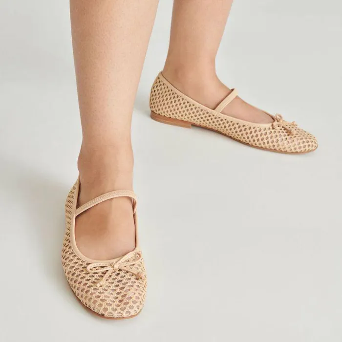 Flats and Loafers Shop Dolce Vita Carin Raffia Ballet Flats Lt Natural Raffia Lt Natural Raffia