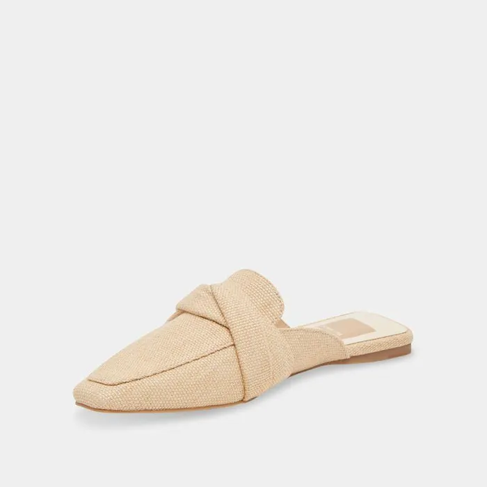 Flats and Loafers Shop Dolce Vita Clarise Flats Natural Linen Natural Linen