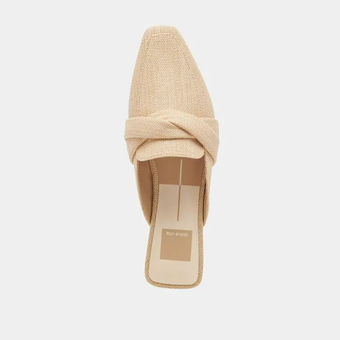 Flats and Loafers Shop Dolce Vita Clarise Flats Natural Linen Natural Linen