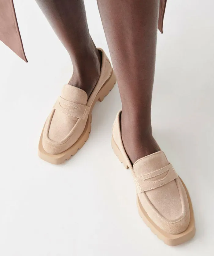 Flats and Loafers Shop Dolce Vita Elias Flats Dune Suede Dune Suede
