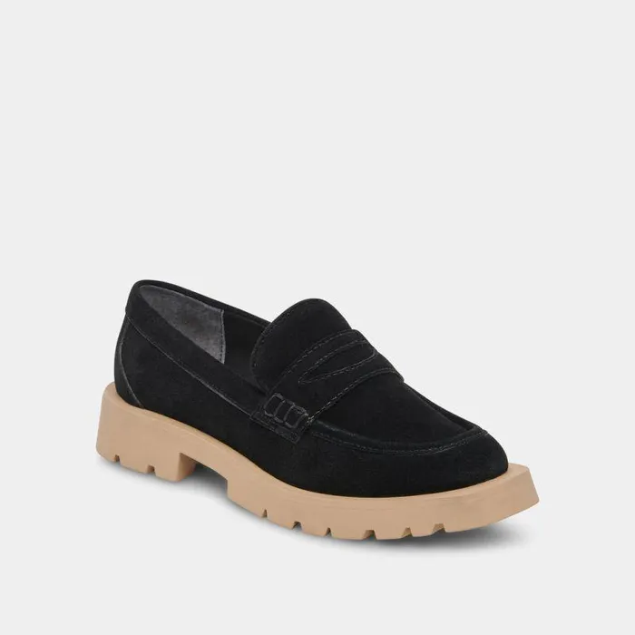 Flats and Loafers Shop Dolce Vita Elias Flats Midnight Suede Midnight Suede
